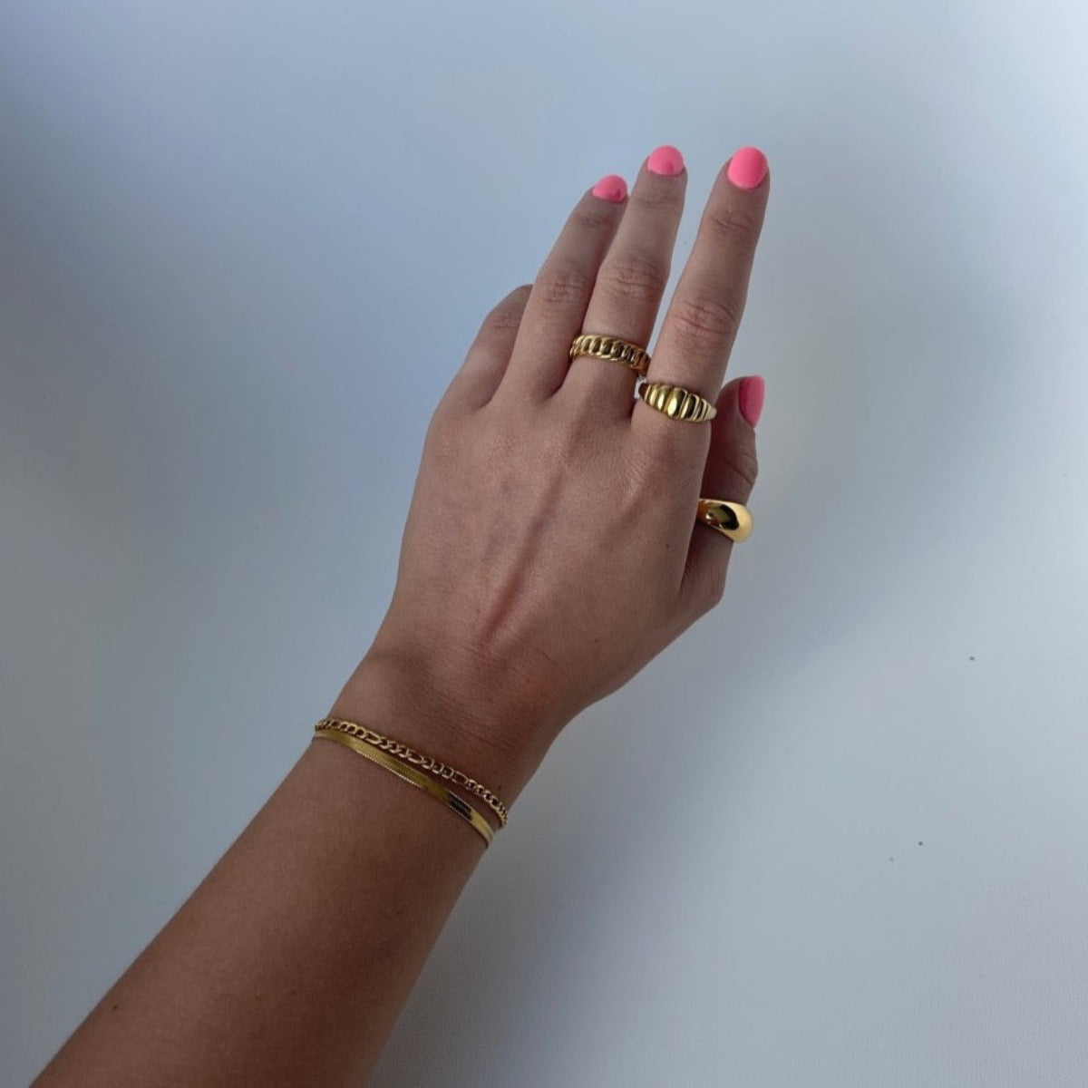 womens gold plated snake chain bracelet