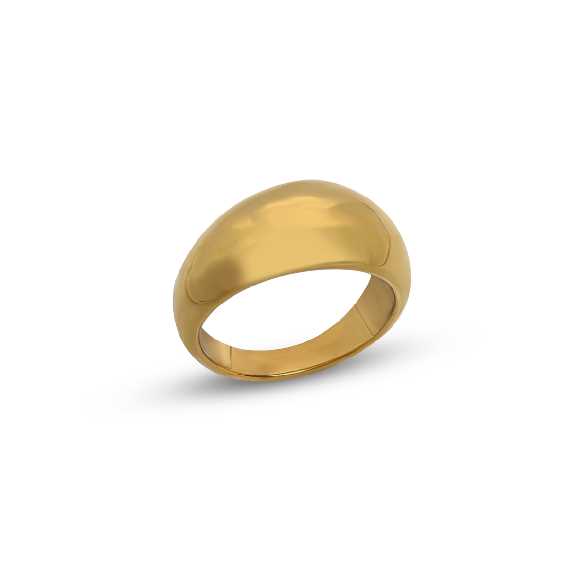 plated gold ring dome shape chunky Australia