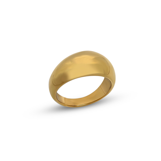 plated gold ring dome shape chunky Australia