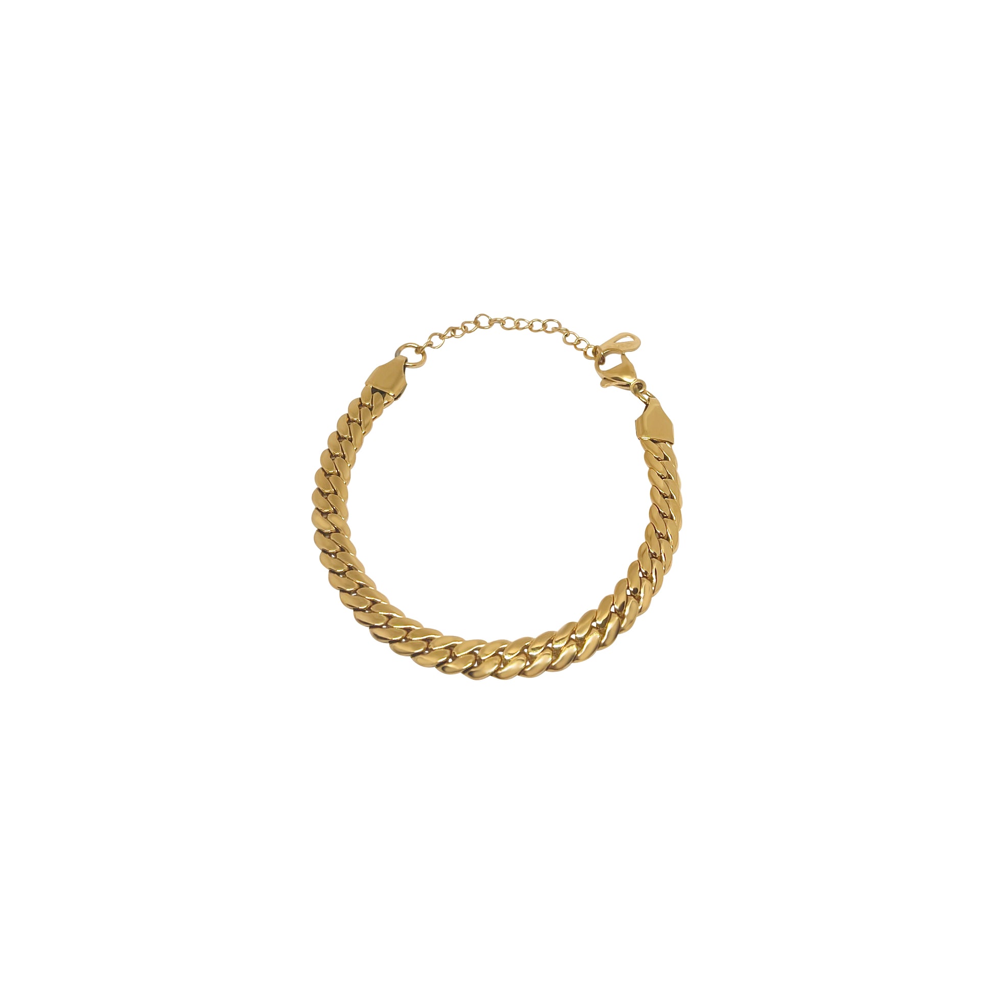 Product shot of gold plated chain unisex