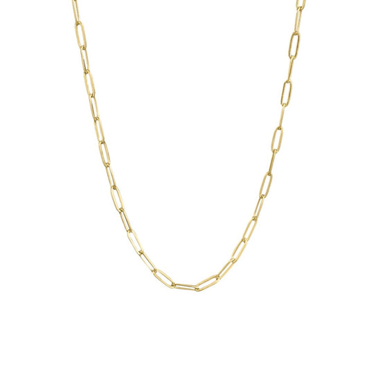 Product image of paperclip necklace gold plated