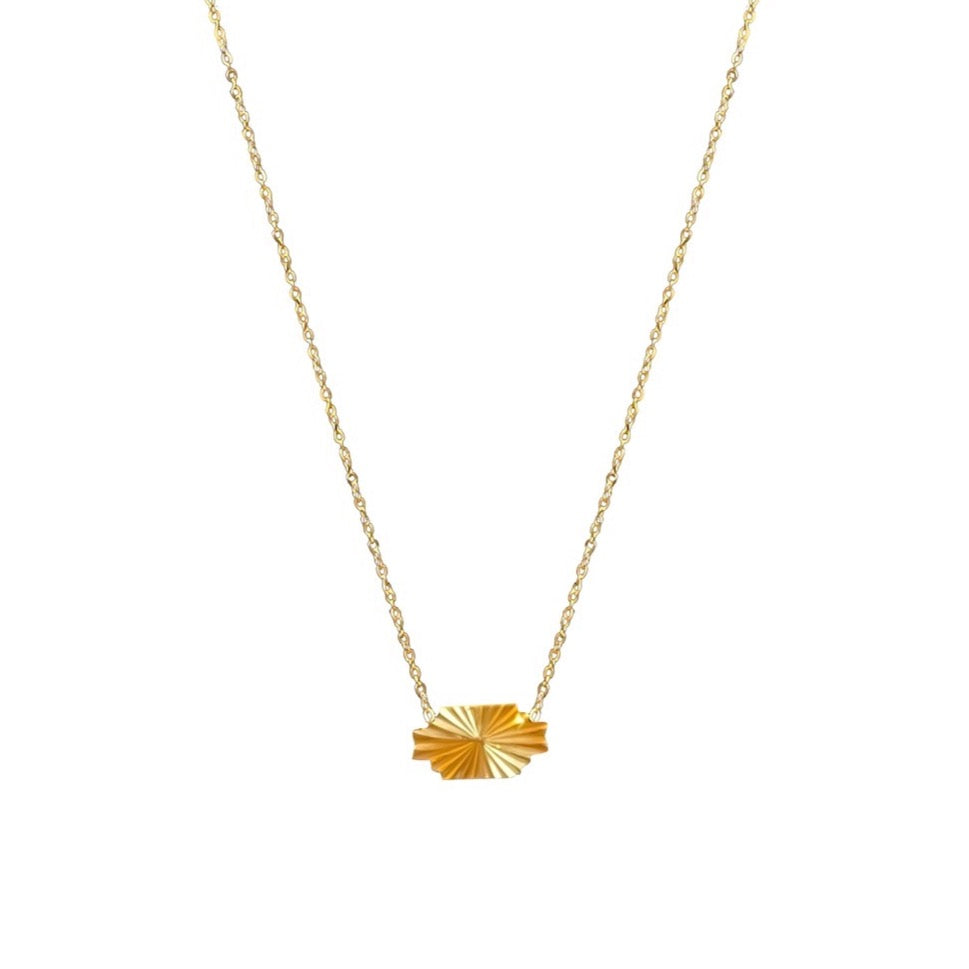 starburst necklace womens plated gold 